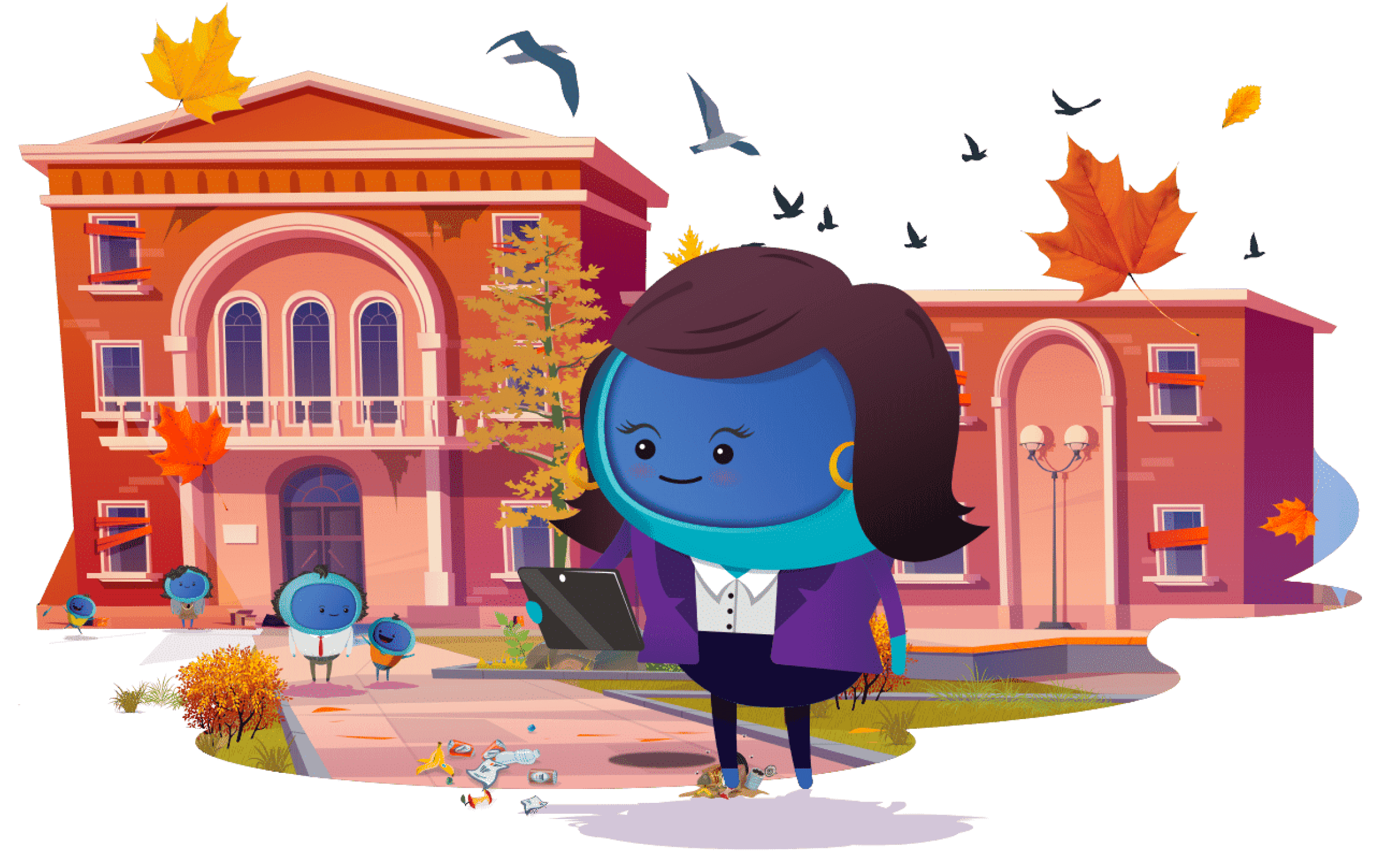 Autumn in school image